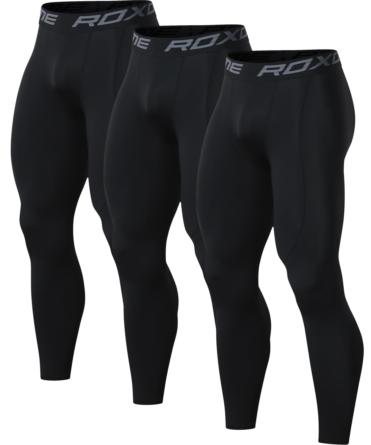 2 Pack Men's 3/4 One Leg Compression Pants