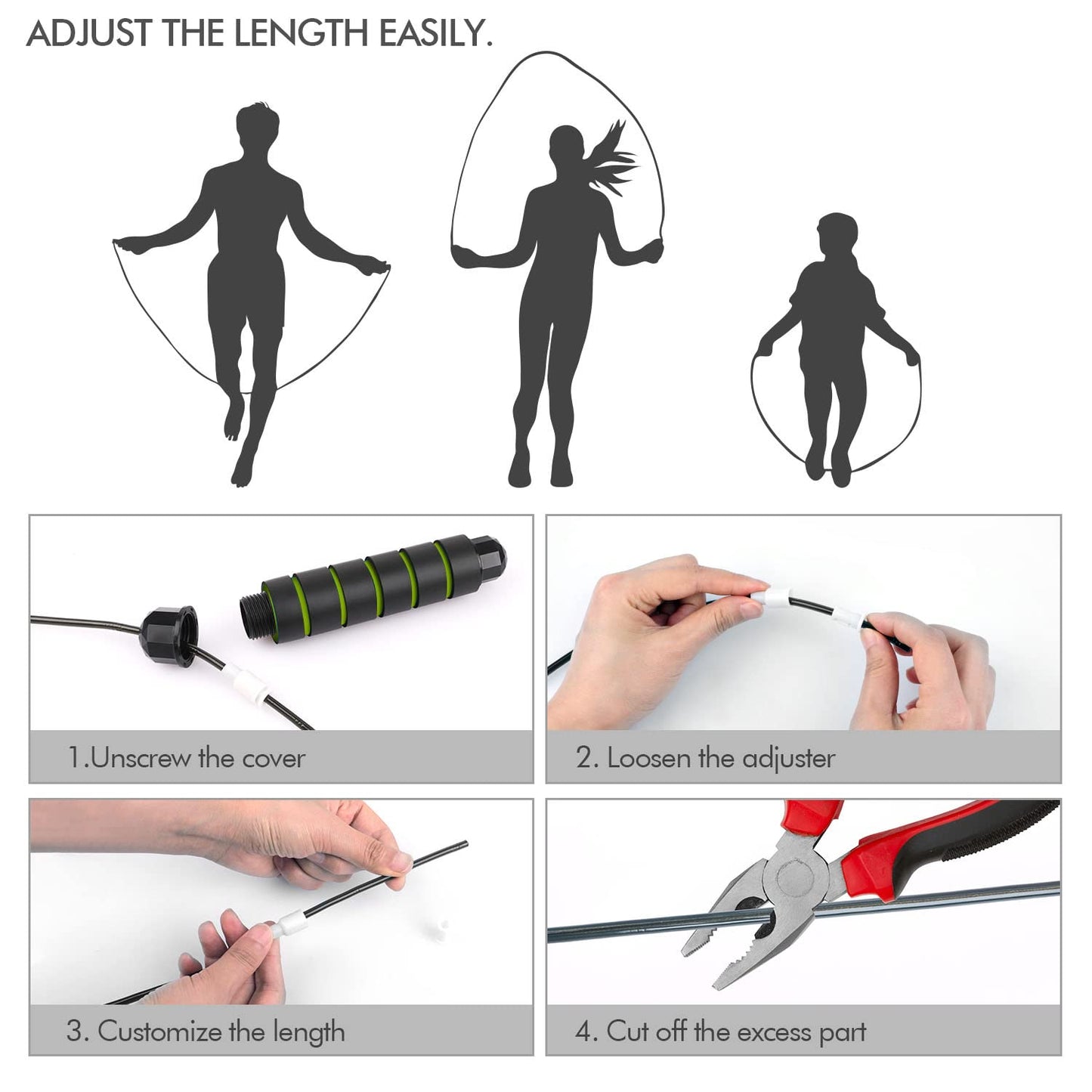 Jump Rope, Tangle-Free Rapid Speed Jumping Rope Cable
