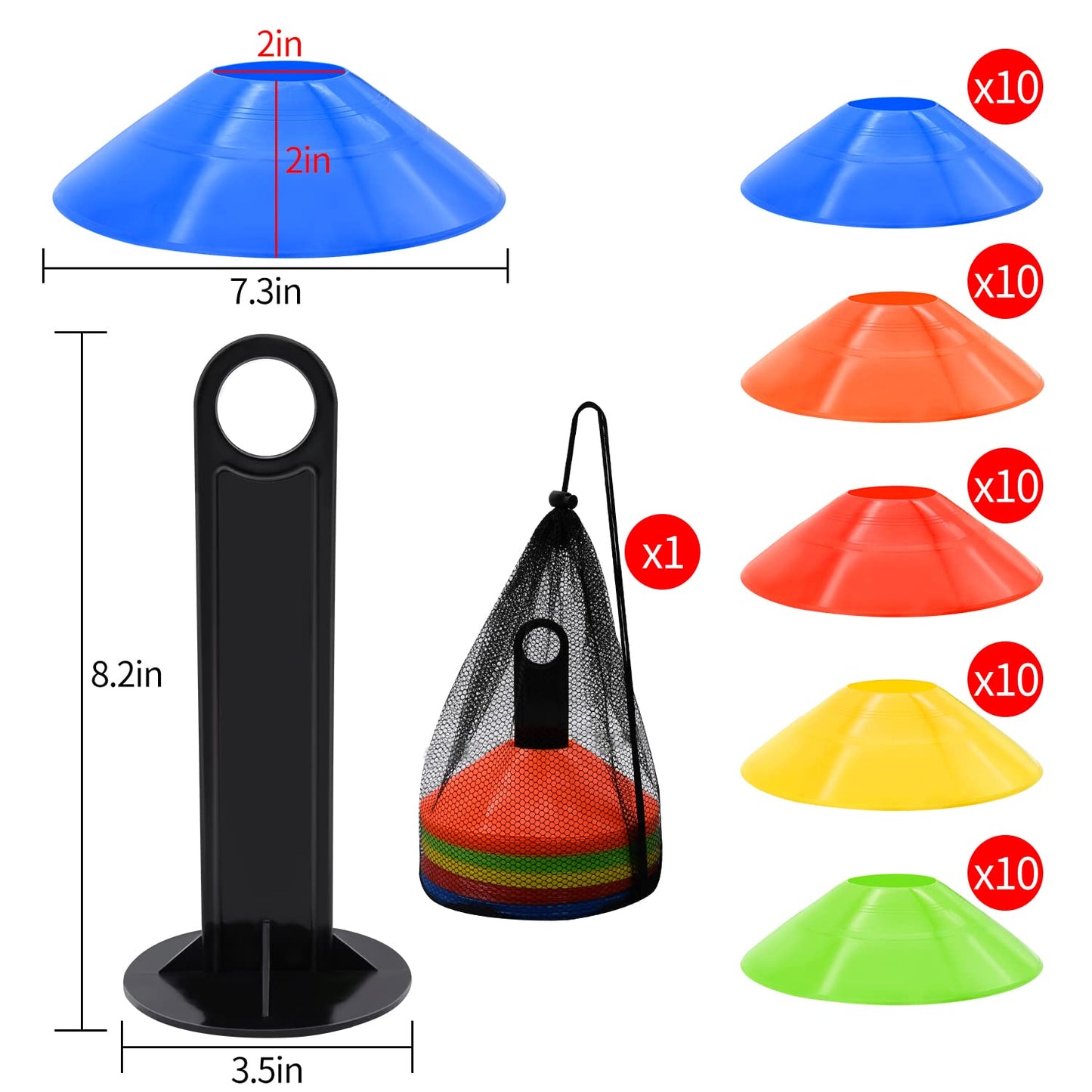 25/50/100/200 Pack Disc Cones