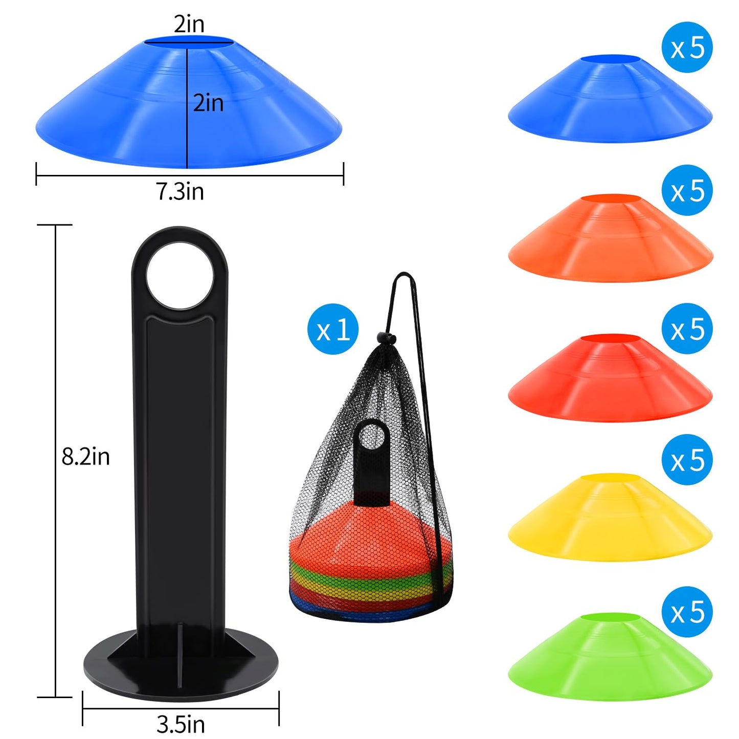 25/50/100/200 Pack Disc Cones