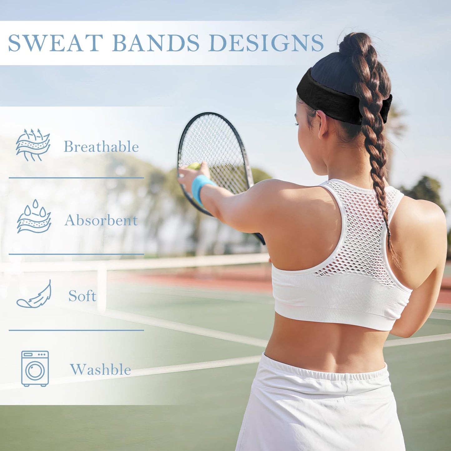 4 Pack Headbands for Men