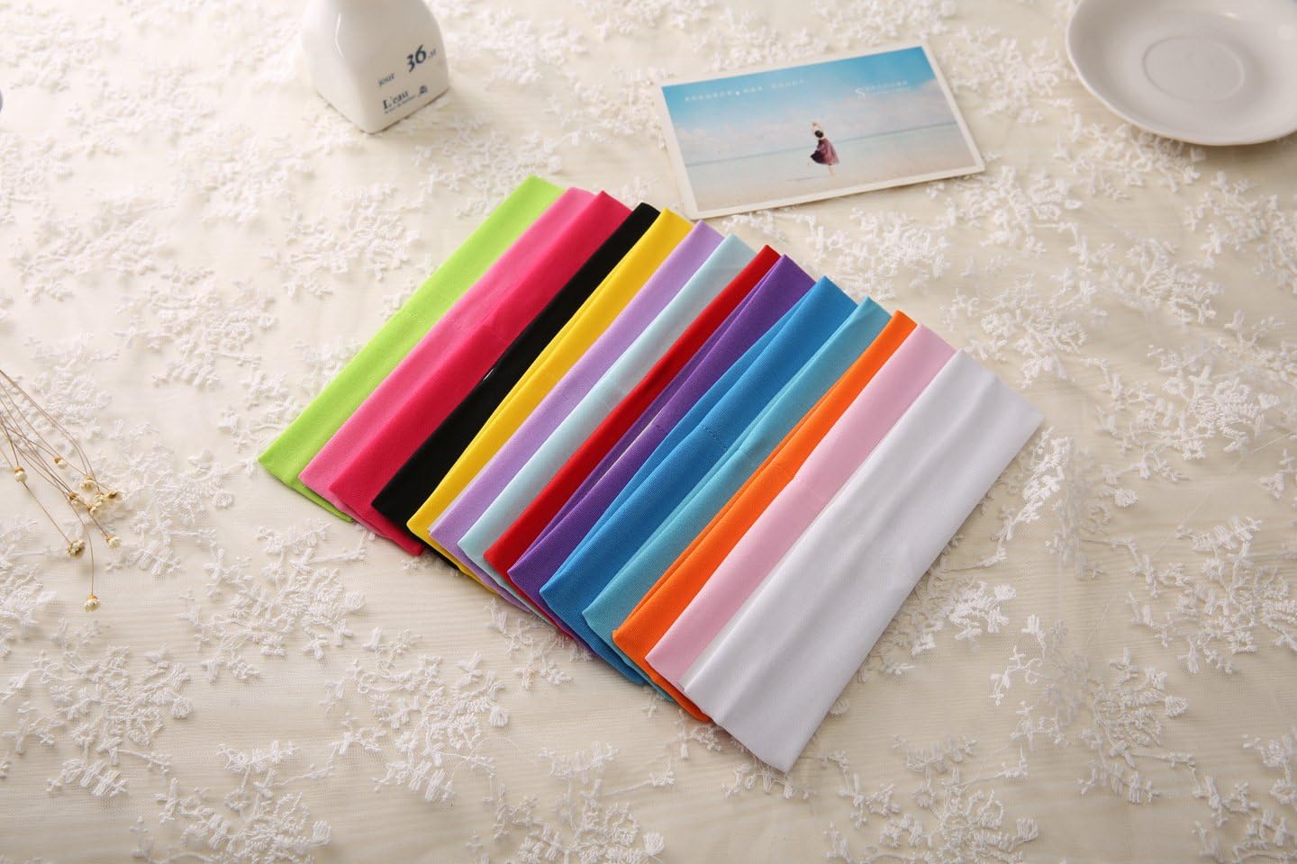 14pcs Mixed Colors Yoga Sports Headbands for Women