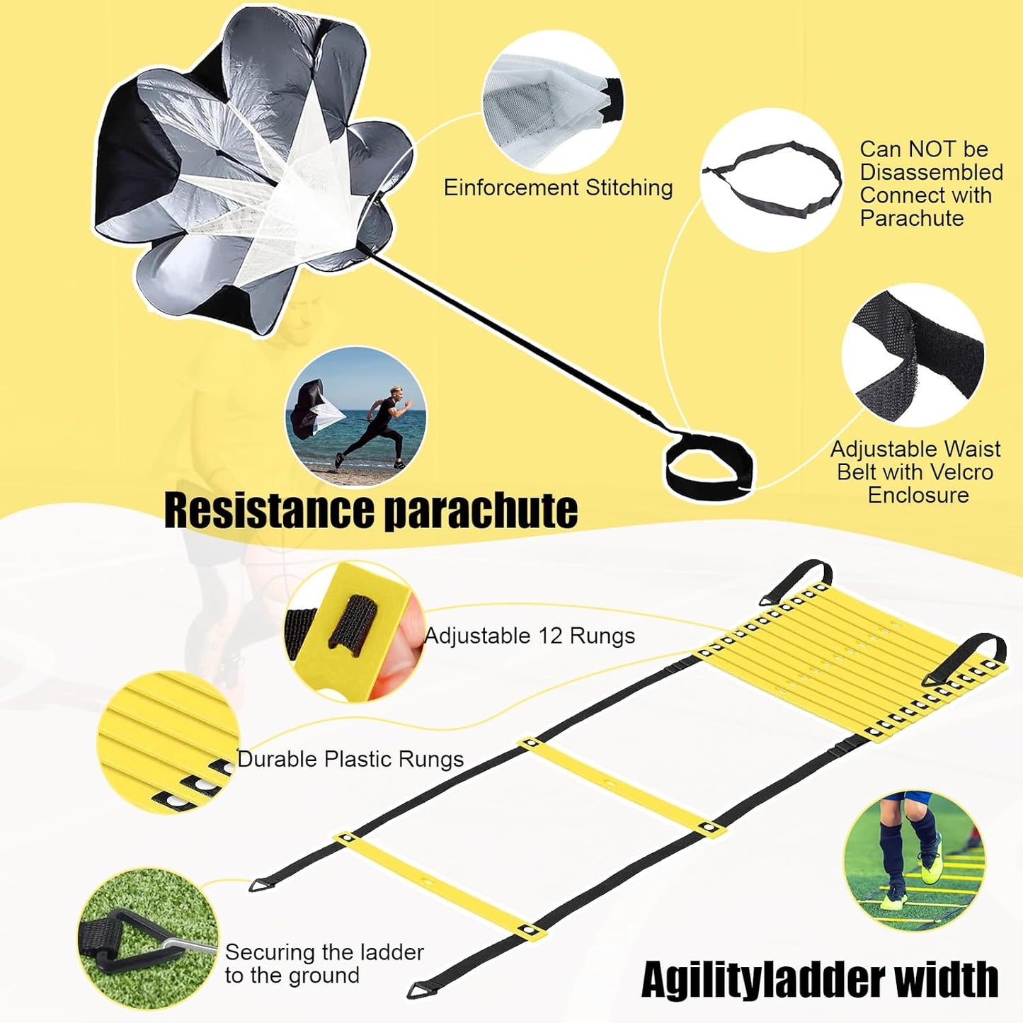 20 ft. Agility Ladder, Speed Training Equipment