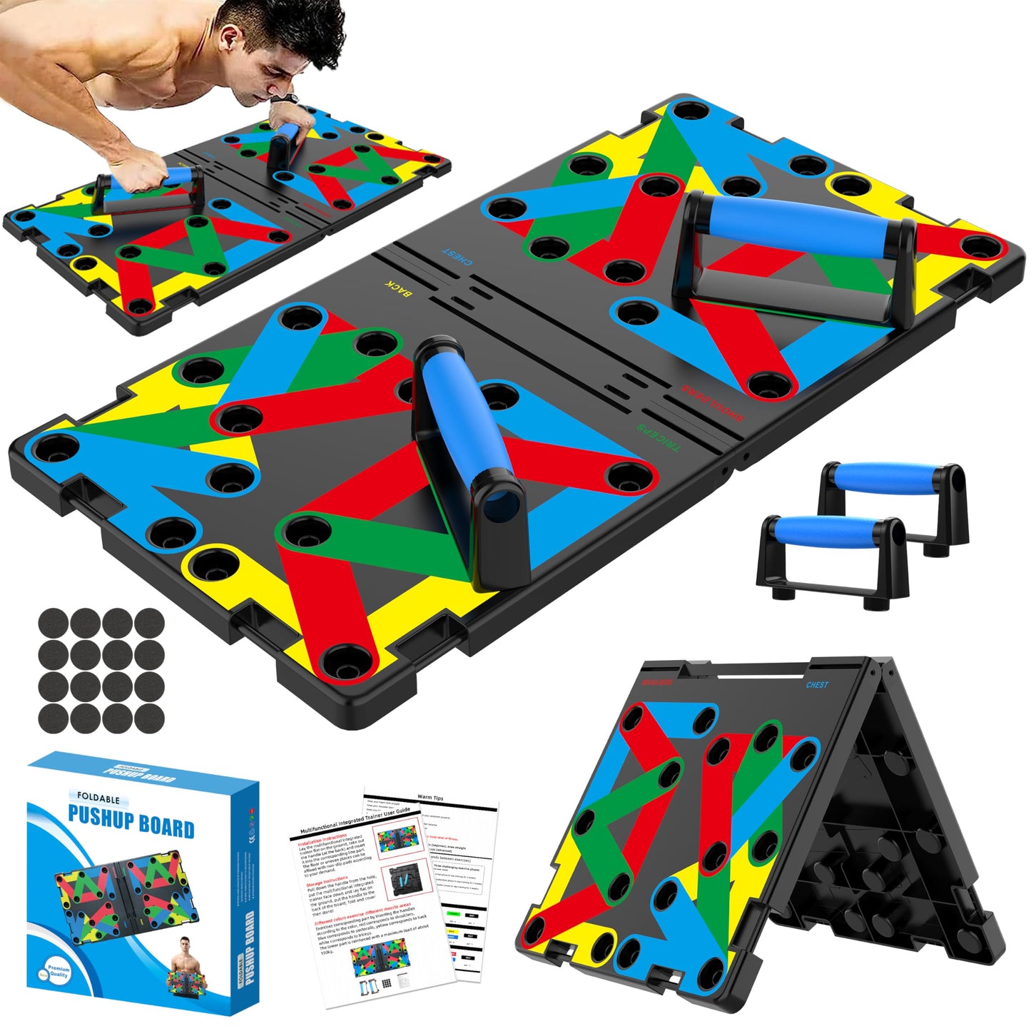 Solid Push Up Board 15 in 1 Home Workout Equipment
