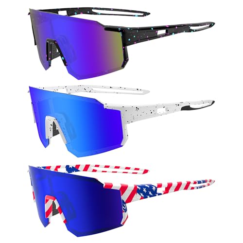 Polarized Sports Sunglasses for Men Women Youth Baseball Fishing Running Cycling Golf Trekking TAC Glasses