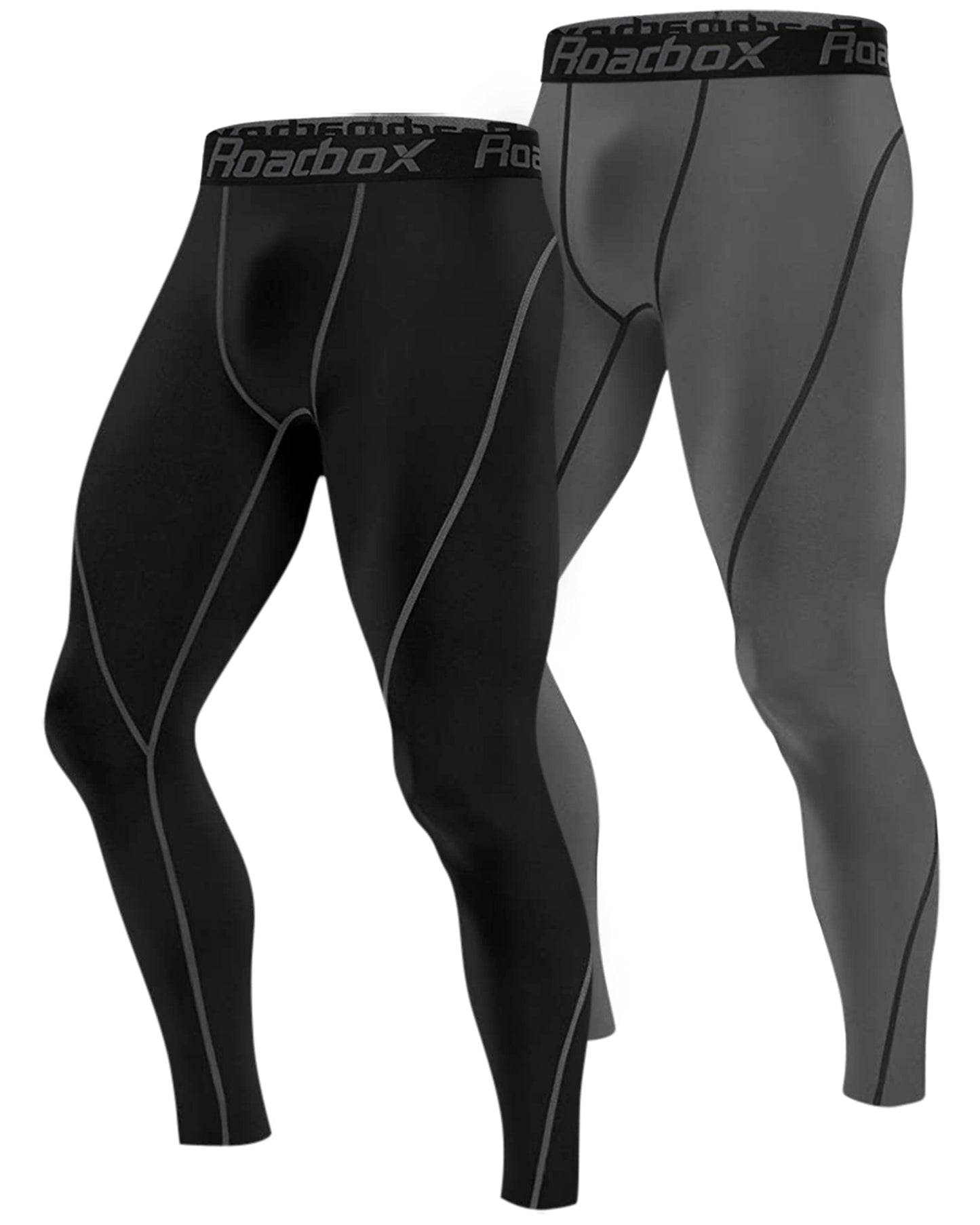 Roadbox 1, 2 or 3 Pack Men's Compression Pants Athletic Base Layer Cycling Tights Leggings for Running Yoga Basketball