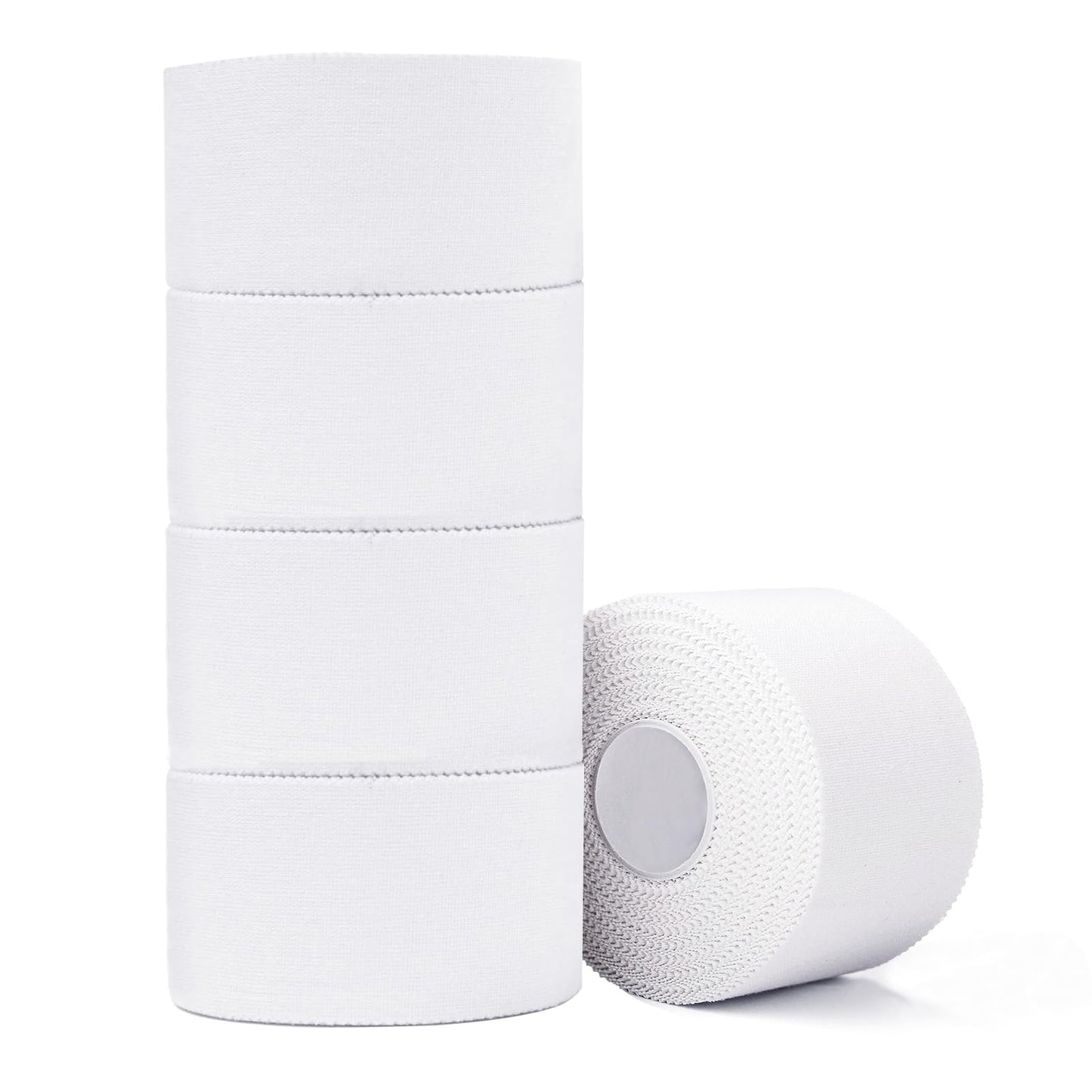 Athletic Tape,5 Pack White Sports Tape,Very Strong No Sticky Residue Wrist Ankle Tape for Gymnastics Boxing Lacrosse Climbing Hockey Bat Injuries Medical (1.5 Inches)