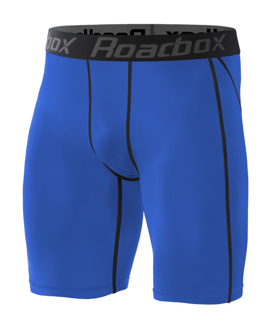 Roadbox Compression Shorts for Men, Athletic Workout Performance Underwear, Running Gym Spandex Sport Base Layer