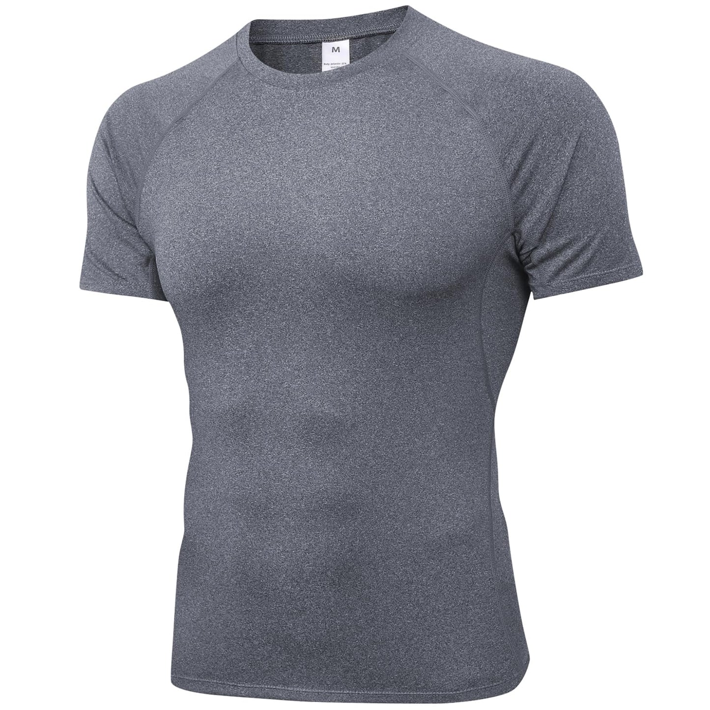 SPVISE Men's Compression Shirt Short Sleeve Workout Gym Top Cool Dry Athletic Base Layer Undershirt T-Shirt for Sport Running